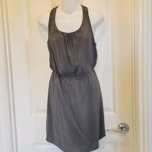 Amanda Uprichard Gathered Tank Grey Silk Dress - X